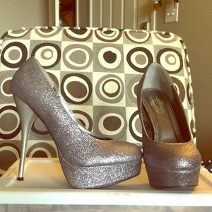 Sparkling Silver Heels